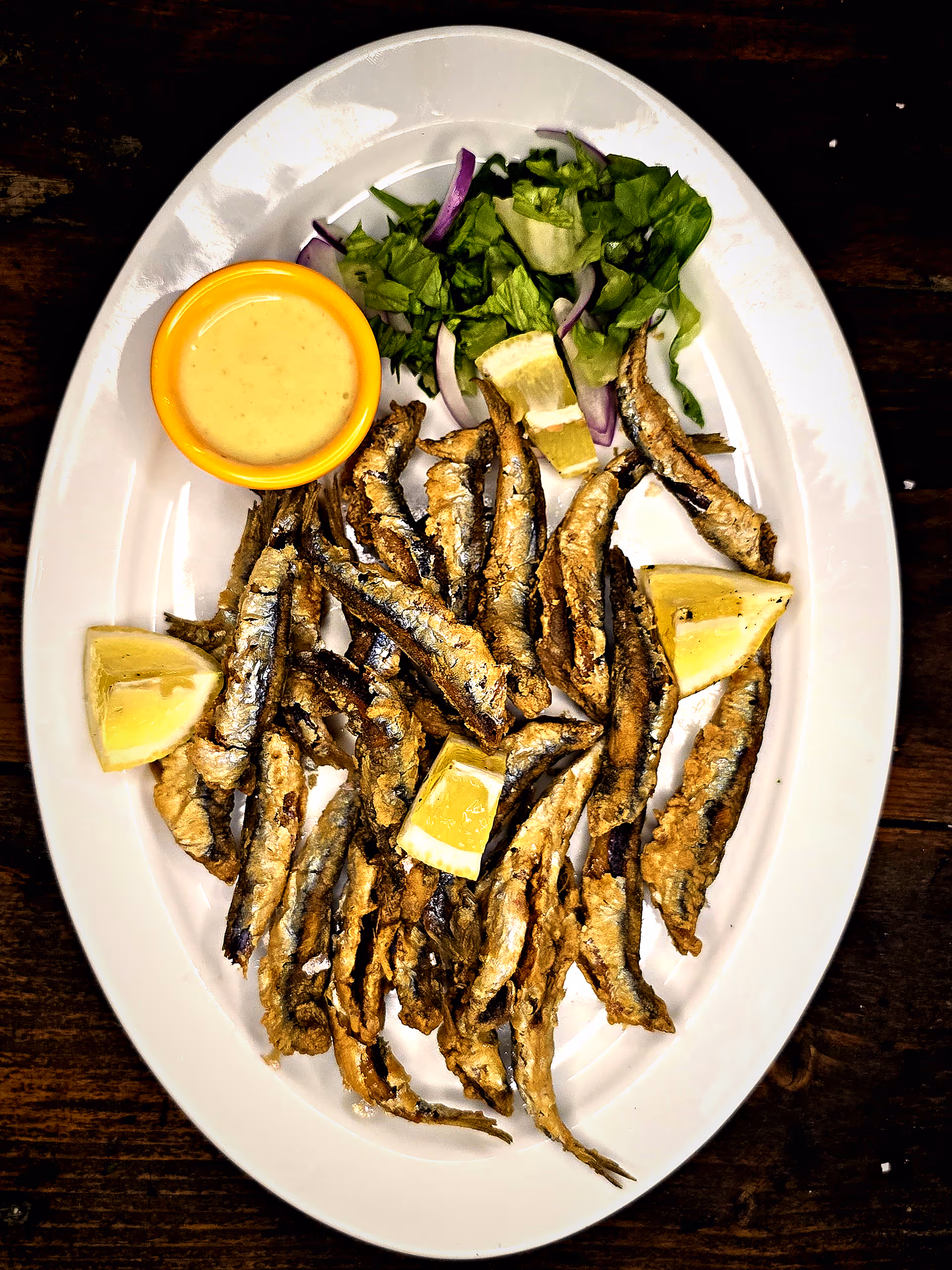 Fried anchovies