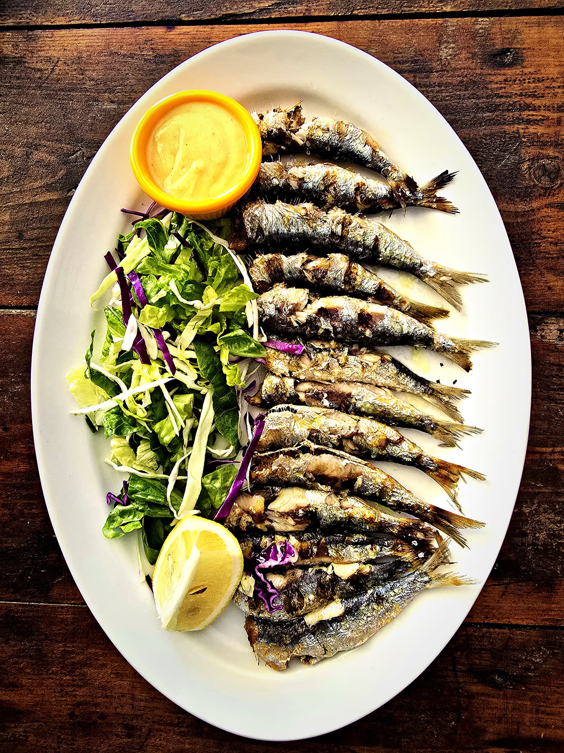 Grilled sardines